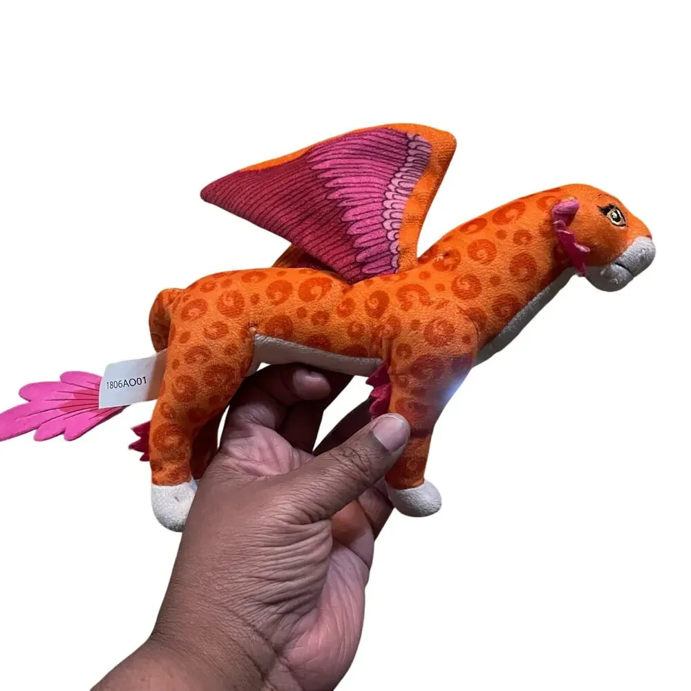 Disney Elena of Avalor Luna Stuffed Orange Pink Plush Flying‎ Jaquin Leopard 9”